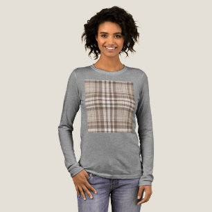 Neutral jordton Rutig Tartan Design T Shirt