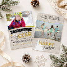 Neutral julkort med familjefoto