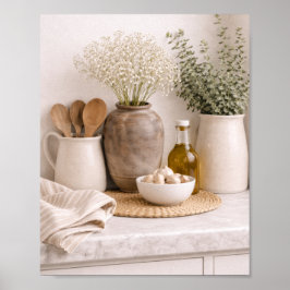 Neutral Kitchen Farmhouse Art Frame Ready Poster
