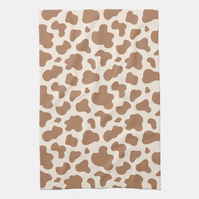 Neutral ko-print Western cowboy beige brun Kökshandduk (Vertikal)