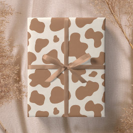 Neutral ko-print Western cowboy beige brun Presentpapper