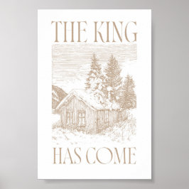 Neutral Kungen Har Kommit Stuga Jul Poster