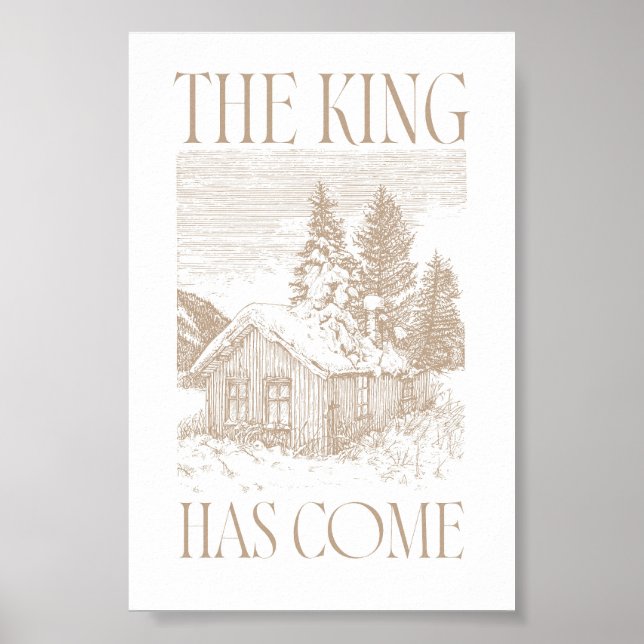 Neutral Kungen Har Kommit Stuga Jul Poster (Framsidan)