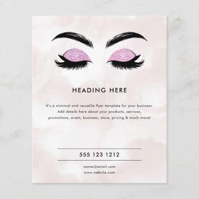 Neutral Lash / Brow Artist Flyer | Du gjorde min d (Framsidan)