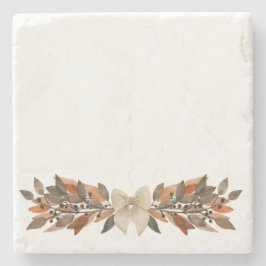 Neutral Leaf Thanksgiving Stone Coaster Stenunderlägg