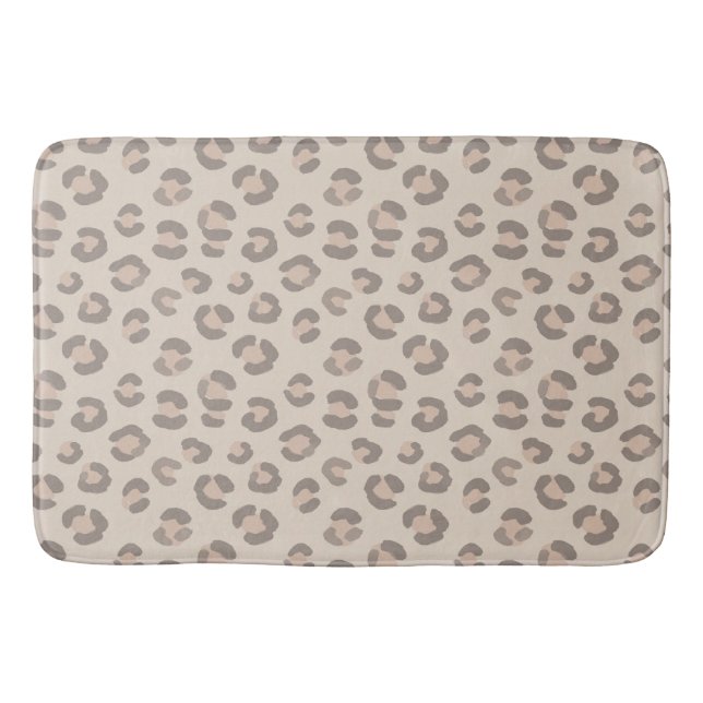Neutral leopardtrycksmönster badrumsmatta (Framsidan)