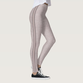 Neutral linneamuster i mjuk blushrosa leggings
