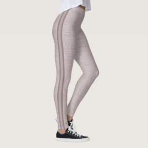 Neutral linneamuster i mjuk blushrosa leggings