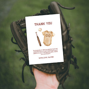 Neutral Little Slugger Baseboll Pojke Babyfirande Tack Kort