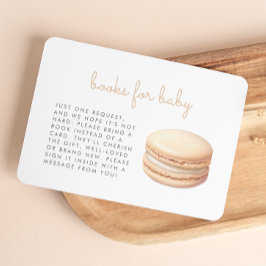 Neutral Macaron Baby Shower Books Enclosure Card Tilläggskort