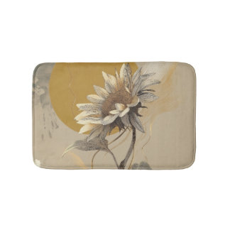 Neutral minimalist solroskontur badrumsmatta