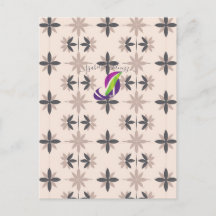 Neutral modern geometrisk blommönster från mitten