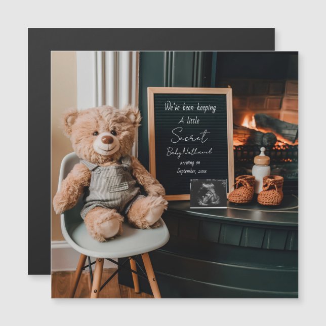 Neutral modern minimal graviditetshandlingskort (Fram/baksida)