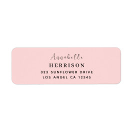 Neutral Modern Minimal Monogramdesign Returadress Etikett