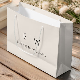 Neutral Modern Minimalist Monogramnamn