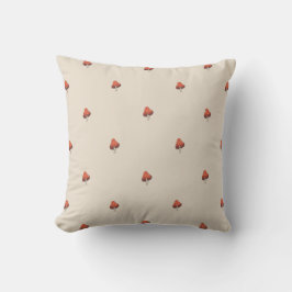Neutral Mushroom Pattern Pillow Kudde