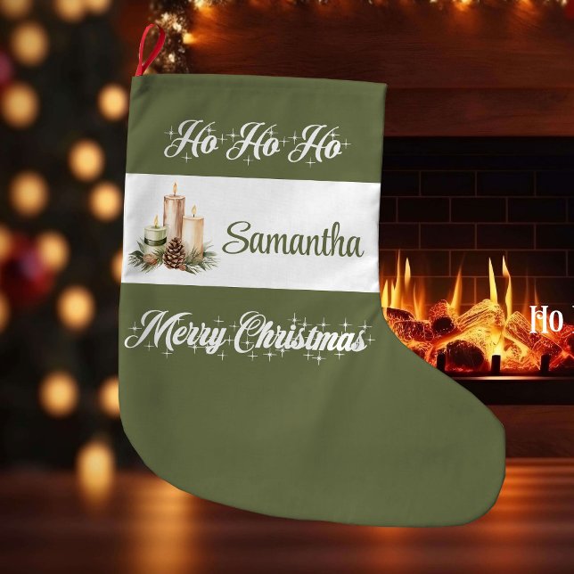 Neutral nordisk julstrumpa (Neutral Nordic Style Christmas Stocking)