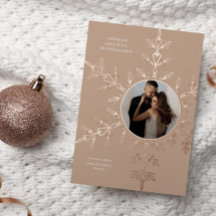 Neutral och Rose Gold Snöflinga Foto