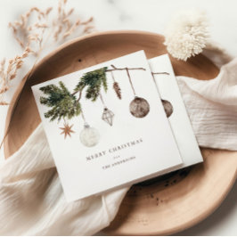 Neutral Ornaments Christmas Party Pappersservett