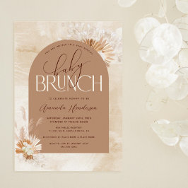 Neutral Pampas Baby Brunch Baby Shower Inbjudningar