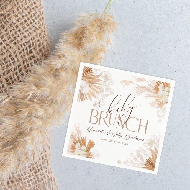Neutral Pampas Baby Brunch Baby Shower Pappersservett (Skapare uppladdad)
