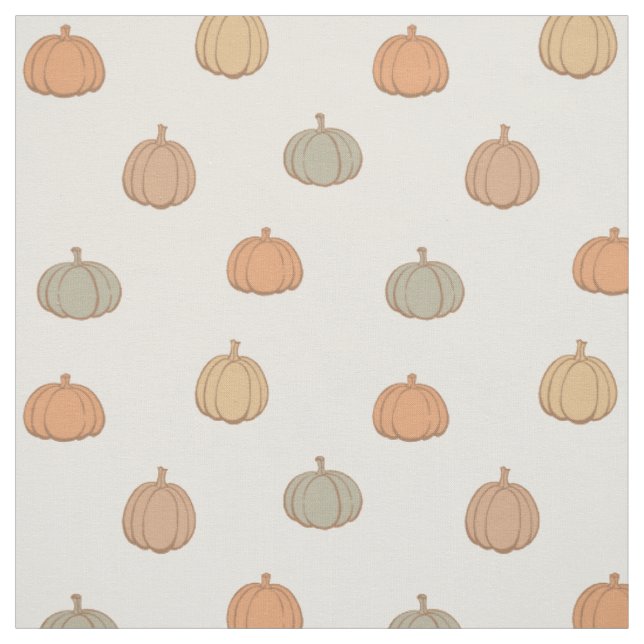 Neutral Pumpa Boho Beige Halloween Höst Dämpad Tyg (Provkarta)