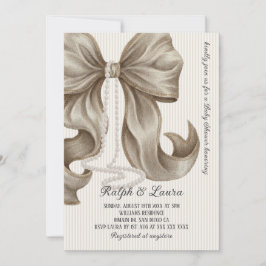 Neutral randig baby shower för flicka inbjudningar
