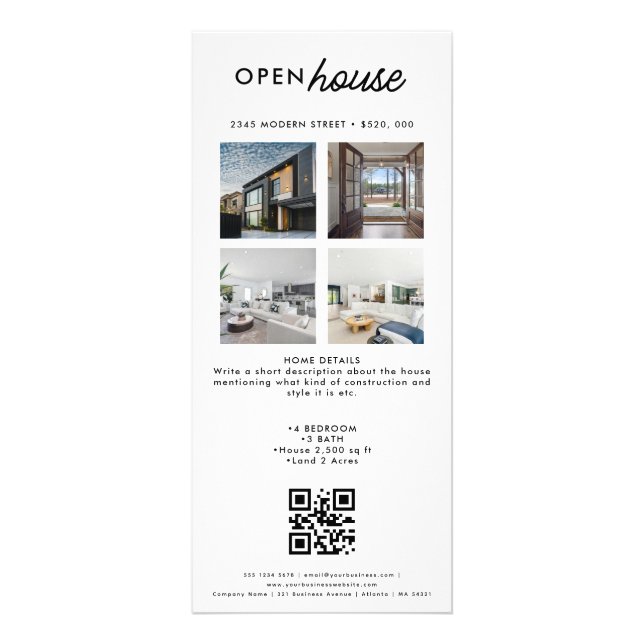 Neutral Realtor-hyllkort Reklamkort (Framsidan)