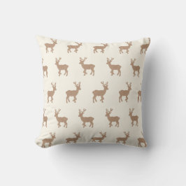 Neutral Reindeer Boho Winter Modern Farmhouse Kudde