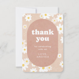 Neutral Retro Prästkragar Baby Shower Tack Kort