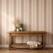 Neutral rustic lantgårdsrandig beige & taupe