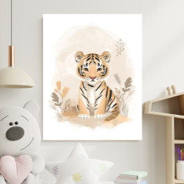 Neutral Safari Boho Tiger Barn Barn Barn Poster