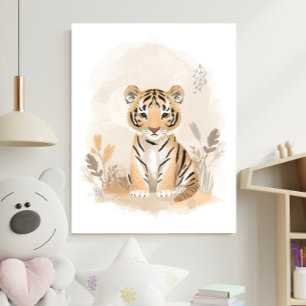 Neutral Safari Boho Tiger Barn Barn Barn Poster