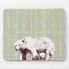  Neutral Sage Plaid Bear Musmatta