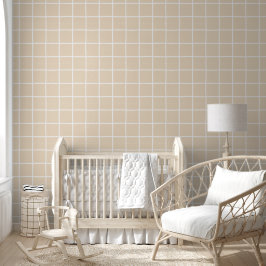 Neutral Sand Boho Rutnät Schackrutig Scandi Minima