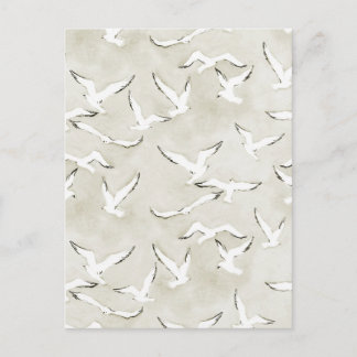 Neutral Seagull Bird Ocean Card. Vykort