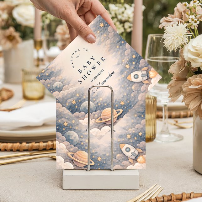 Neutral Space Stars Baby Shower Pappersservett (Skapare uppladdad)