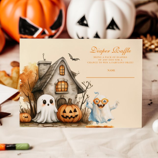 Neutral Spök Halloween Blöja Lotteri Tilläggskort (Skapare uppladdad)