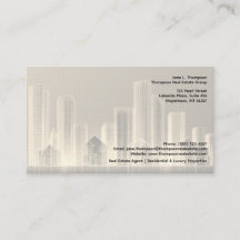 🏙️ Neutral Stadssiluett Fastighetsmäklare Kort ✨�