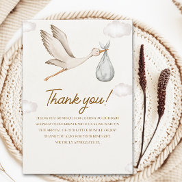 Neutral Stork Baby Shower – Gender Neutral Design Tack Kort