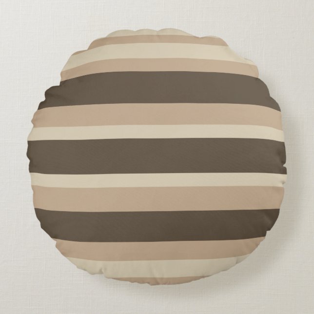 Neutral striped  rund kudde (Framsidan)
