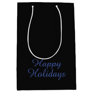 Neutral Svart & Blå Enkel Elegant God Jul