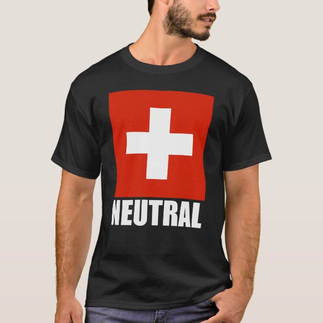NEUTRAL T-tröja (för schweizareflagga) T Shirt (Framsida)
