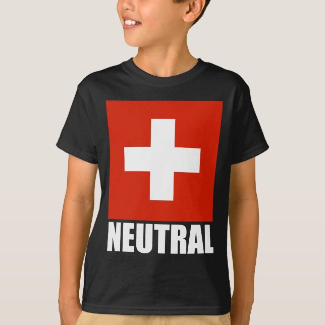 NEUTRAL T-tröja (för schweizareflagga) Tee Shirt (Framsida)