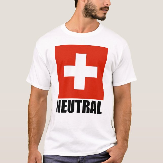 NEUTRAL T-tröja (för schweizareflagga) Tee Shirt (Framsida)