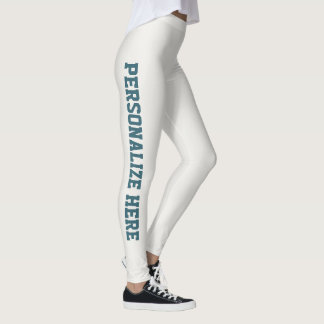 Neutral Teal Personlig Söt Mammodräkt för Fritiden Leggings