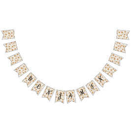 Neutral Teddy Gender Reveal Bunting Banner Vimplar