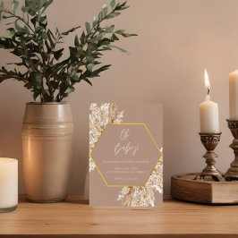 Neutral Ton Boho Pampas Bröllopsinbjudan Inbjudningar