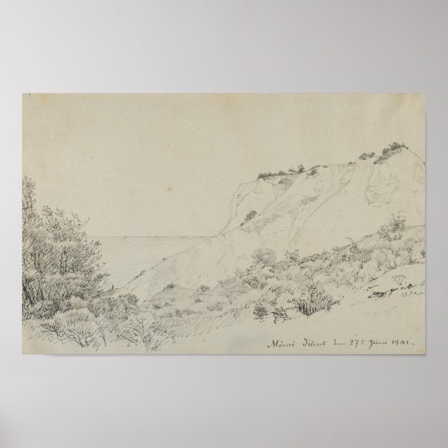 Neutral Toned Landscape Art Print Drawing Poster (Framsidan)
