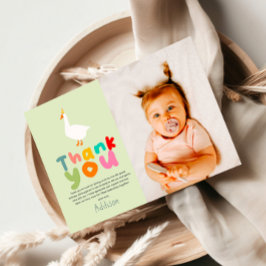 Neutral Två Dumma Gäss 2-års Födelsedagsfoto Tack Kort